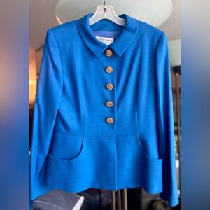YVES SAINT LAURENT Vintage Blue Women's Skirt Suit